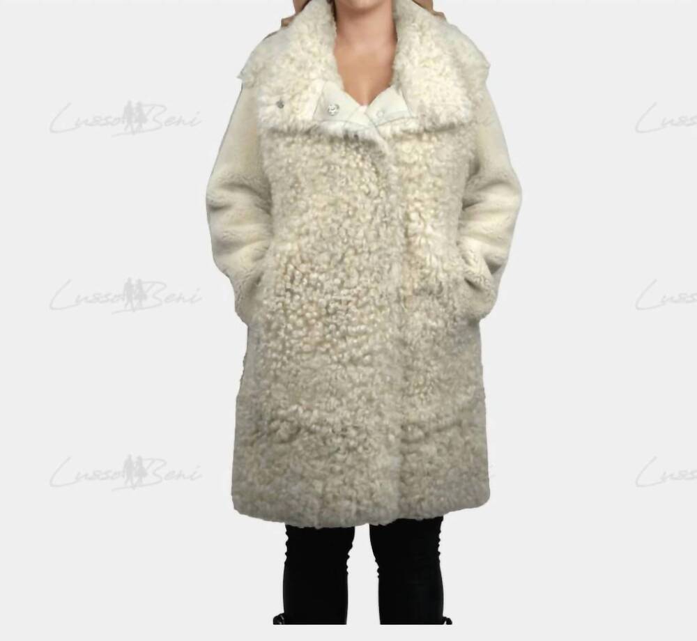 NEW LUSSO BENI zephyr teddy jacket in beige